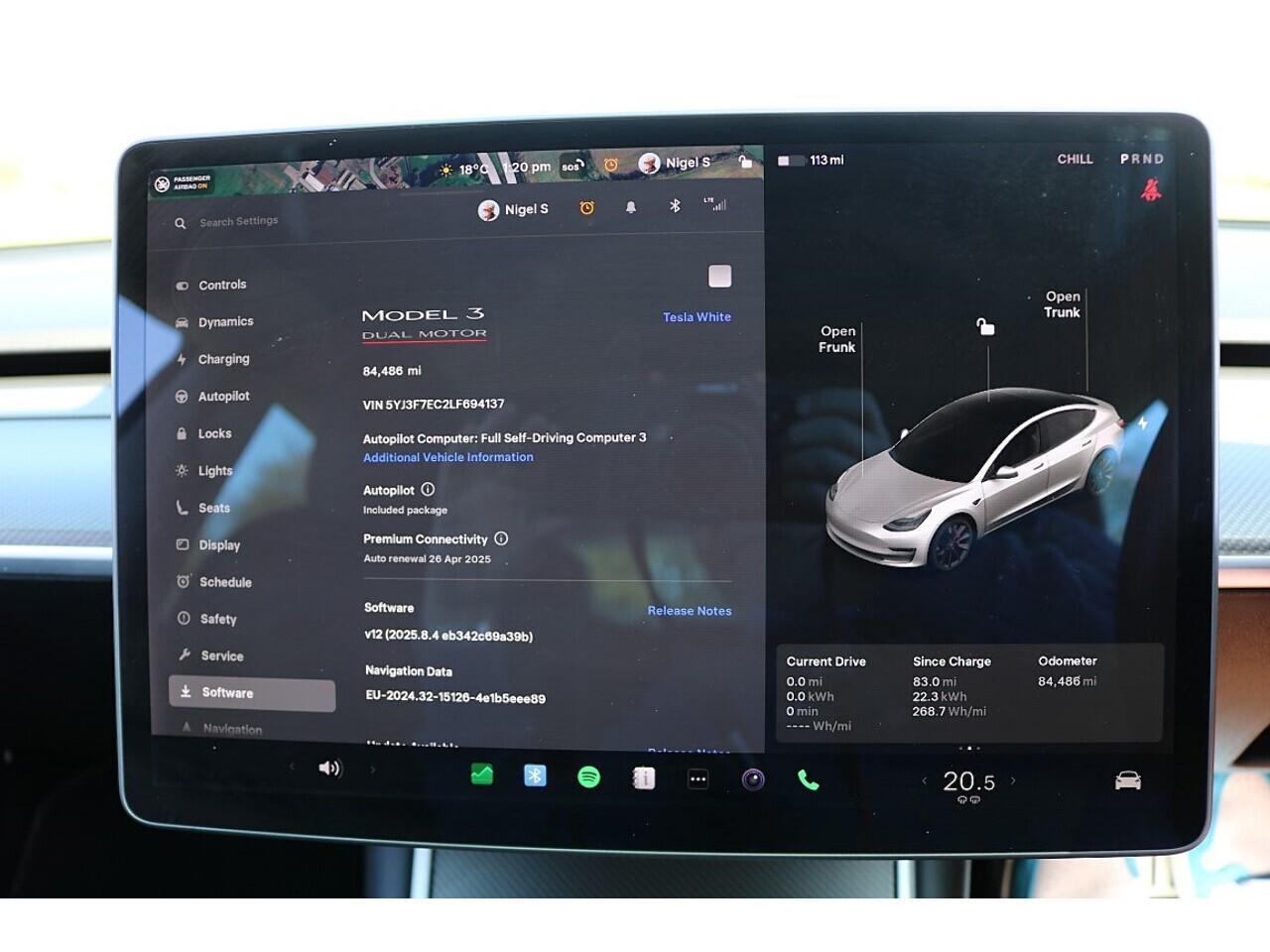Tesla Model 3 Performance (1 Owner+PERFORMANCE Pack+Autopilot+Great Value) 0.0 4dr Saloon Automatic Electric